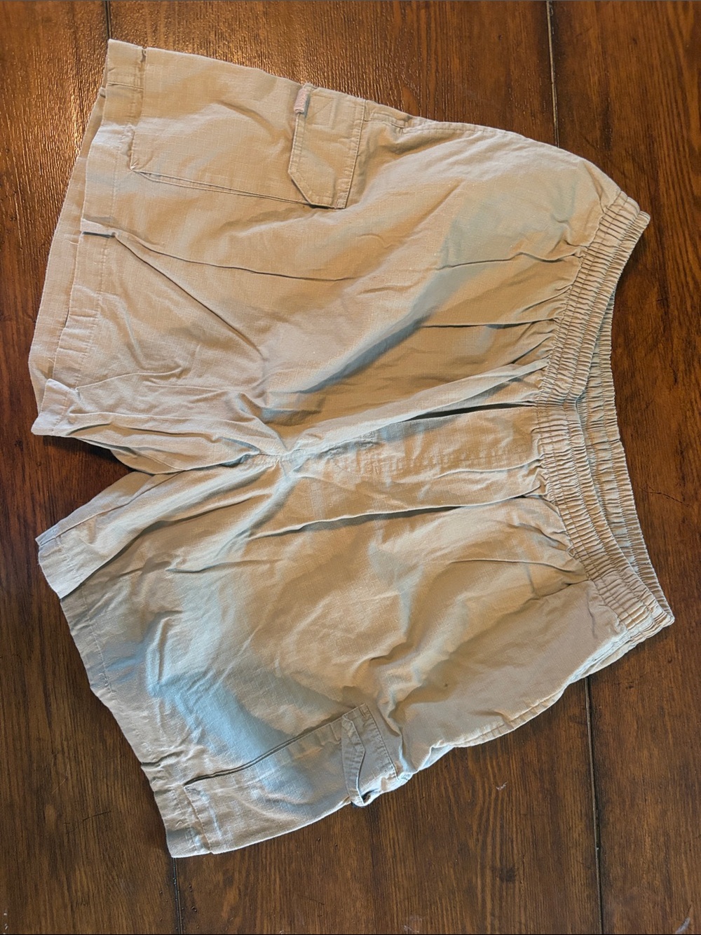 Big Dogs Men's Light Khaki Elastic-Waist Cargo Shorts